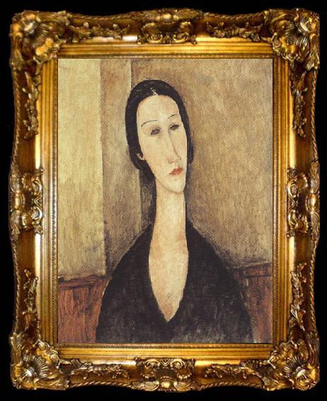 framed  Amedeo Modigliani Ritratto di donna or Portrait of Hanka Zborowska (mk39), ta009-2